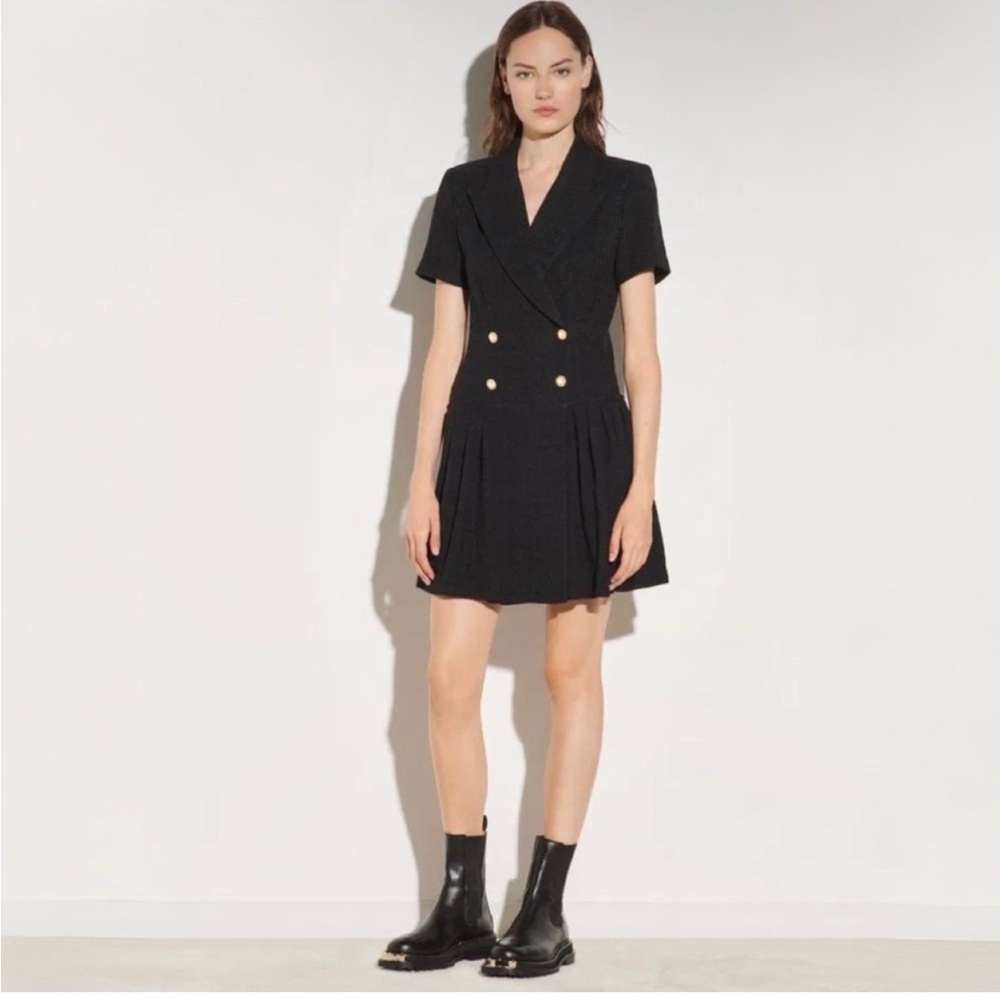 Sandro Tweed Coat Dress